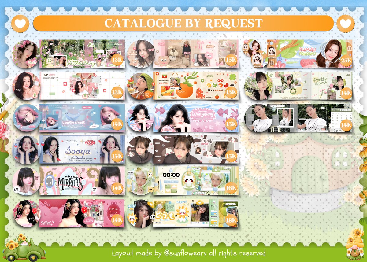 sunflowearv's tweet image. Help repost? Maacii 🫶 
Haii! Flo ada PROMO LAYOUT TAHUN BARU 

♡ BY REQ DISC 25%
♡ RS MIN. 14K GET 1 LAYOUT RS (MAX. 7K)
♡ PROMO 27 DES 2025 - 3 JAN 2026
♡ AVAIL FOR INRUSH, SPONSOR, GIVEAWAY DI TANGGAL PROMO

Yuk jajannnn 😍🌻
#zonauang #zonajajan