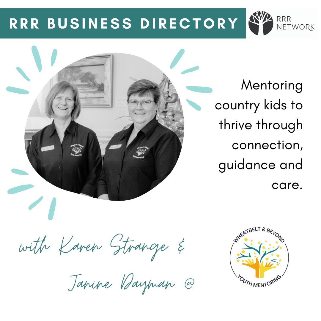RRRNetwork's tweet image. Business Spotlight featuring Wheatbelt &amp;amp; Beyond Youth Mentoring, mentoring country kids to thrive with confidence, support &amp;amp; opportunity across the Wheatbelt and beyond.

Want your business featured? rrrnetwork.com.au/network-direct…

#RegionalWA #YouthMentoring #WheatbeltWA