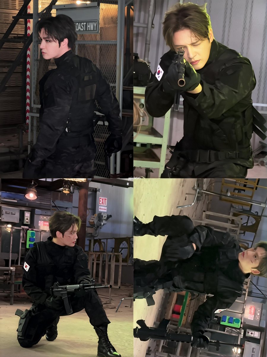 he came straight out of an action game.