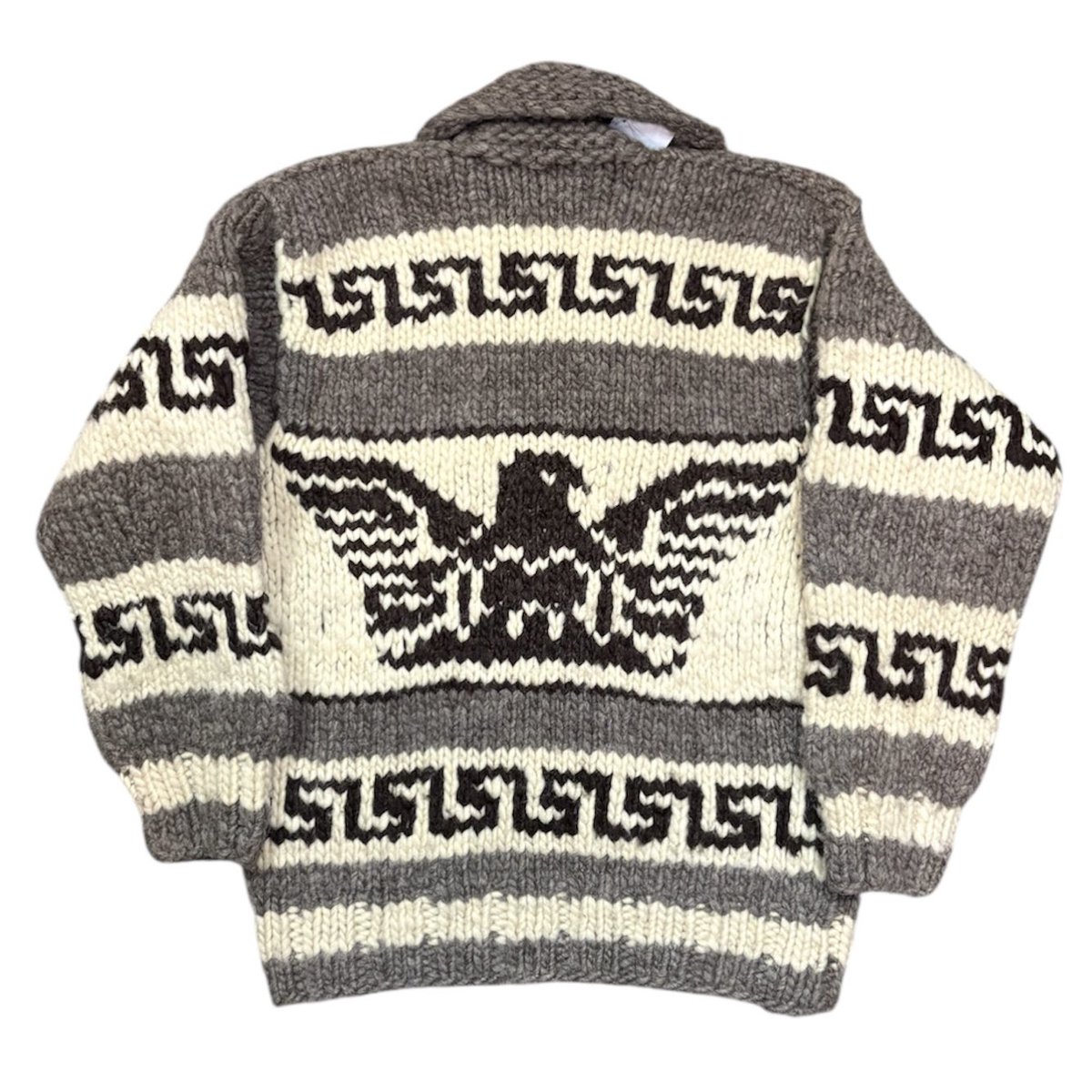 激レア 90s メープルリーフ柄 カウチンニット ハンドメイド 極厚 ウール メープルリーフ柄 カウチンニット ハンドメイド 極厚 ウール カナダ