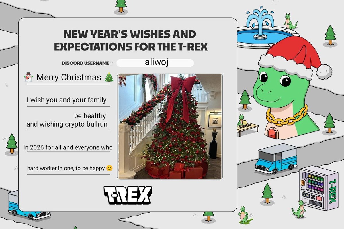 rialiwoj's tweet photo. ⛄ Merry Christmas 🎄
I wish you and your family be healthy 
and wishing crypto bullrun in 2026 for all ....
@TREX_chain 
@reehsandot 
@LamboLonewolfe 
#REXmas https://t.co/yWtMvPuHn7
