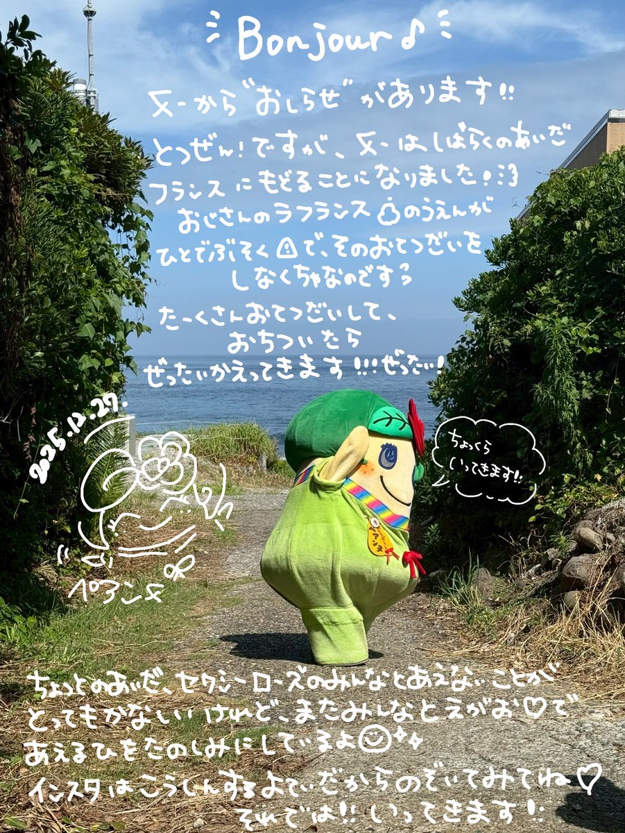 ふなっしー様せんよう 今年も美味しい船橋の梨が沢山実ります様になっしー♪ヾ(。゜▽゜)ノ箱