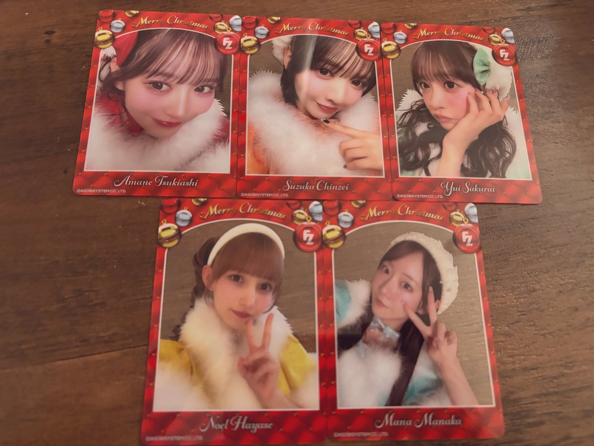 FRUITS ZIPPER クリアトレカ 2025 Christmas edition 【譲】月足、鎮西