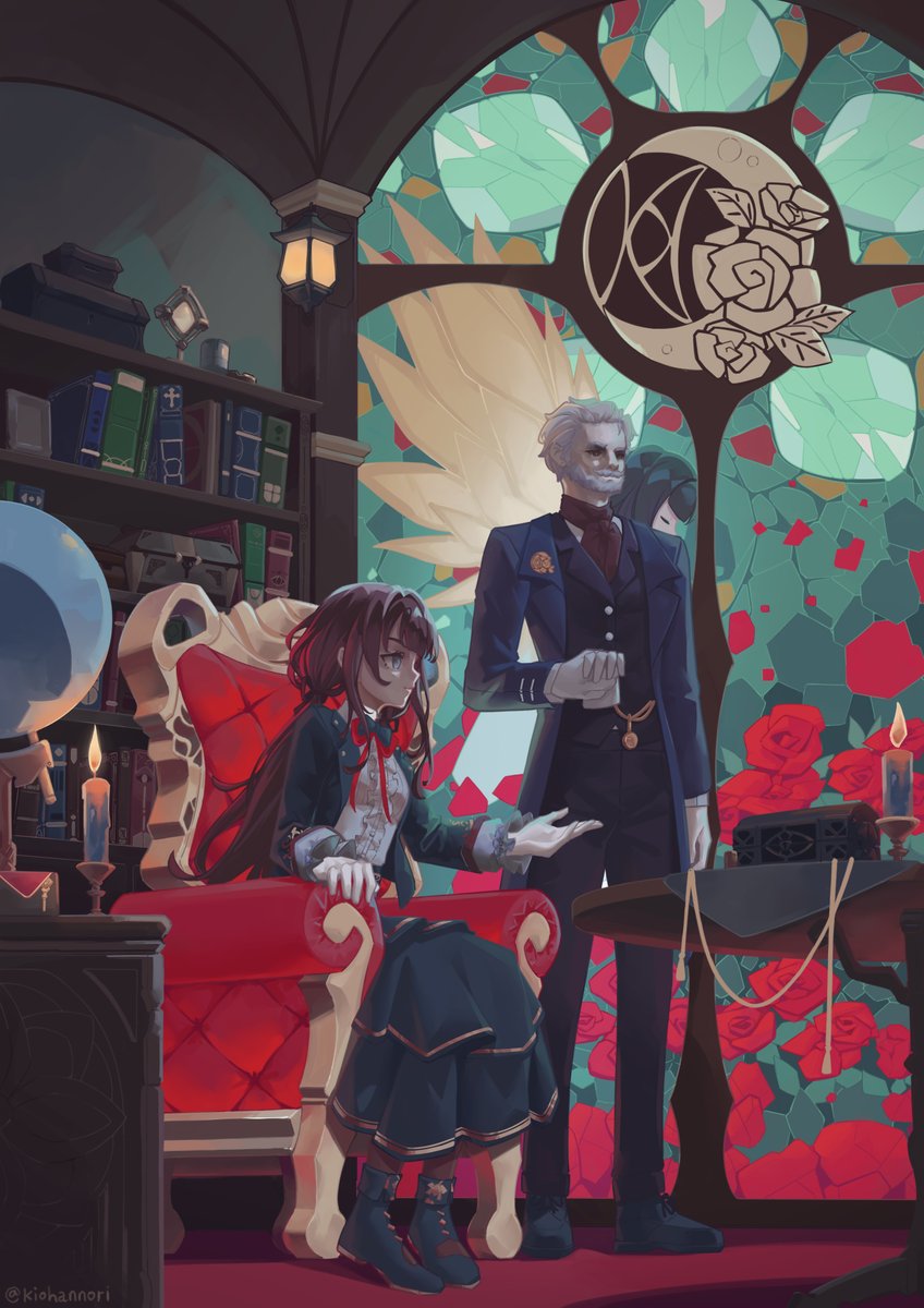 Lucia &amp; Elliot Illustration
Commissioned by <a href="/MooMaid_Lily/">MooMaid_Lily | 🐮 Vtuber</a> &amp; <a href="/GreyWWraith/">GreyWinterWraith</a>  
This was my longest painting by far, it took around 50~ hours in total from the thumbnail sketches to the rough draft and line art all the way through the structuring the value &amp; color to the rendering.