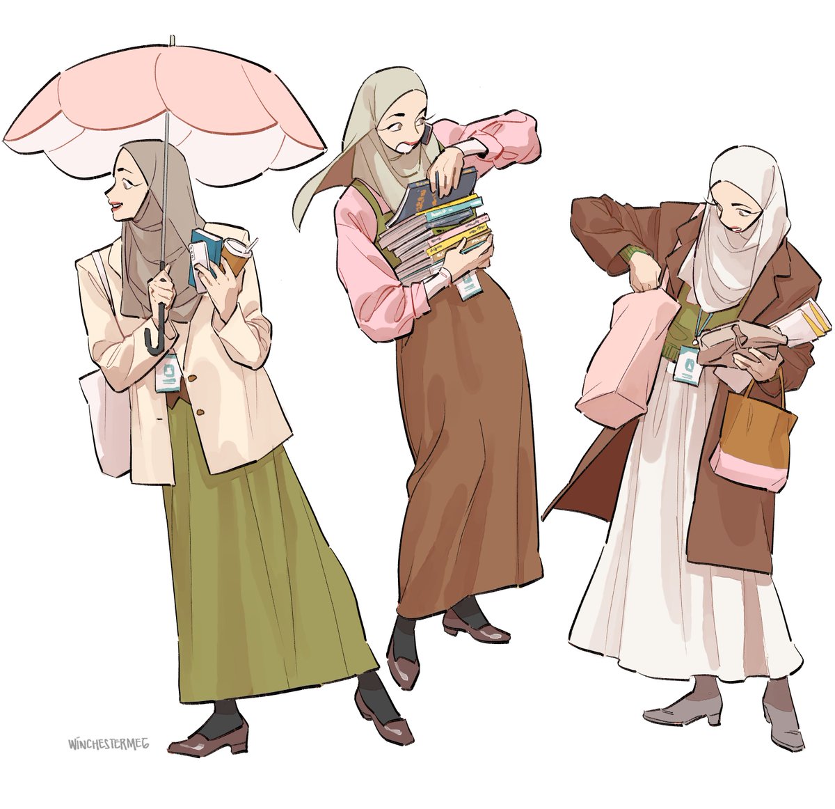 I love the idea of Hana often carrying a bunch of stuff in her hands