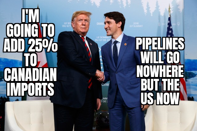 Saying the quiet part out loud.
Trudeau didn't stop the expansion of the oil sands for climate change, the Laurentien Elite was worried they were going to lose their monopoly on power to Alberta.
Now the elbows up idiots are complaining that Alberta isn't patriotic enough.
That's