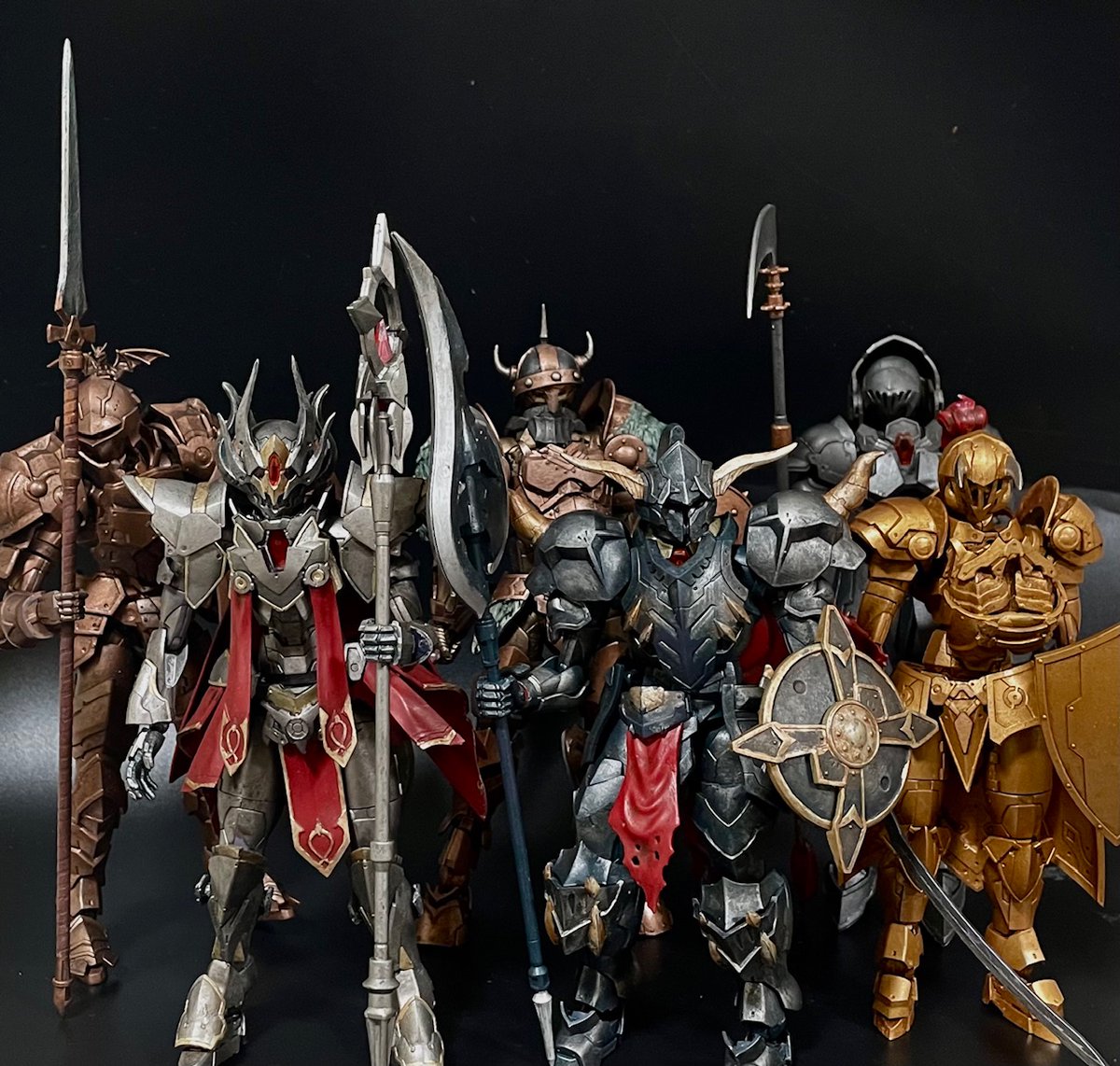 そんな訳で #30MF 7体も作ったウチのパーティーです。武器持ったら現