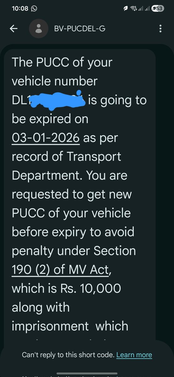 आज मुझे मेरे #BS4 #dieselcar के #PUC कराने का reminder भेजा गया जबकि अभी तो वैसे भी #ban है फिर क्यूँ पैसे लूटना चाहती है <a href="/dtptraffic/">Delhi Traffic Police</a> <a href="/DelhiGovDigital/">Delhi Government</a> <a href="/CAQM_Official/">Commission for Air Quality Management</a> अभी #insurance का भी पैसा देना है जब हम चला ही नहीं रहे फिर ये सब के पैसे वापस होने चाहिए 
#DelhiPollution