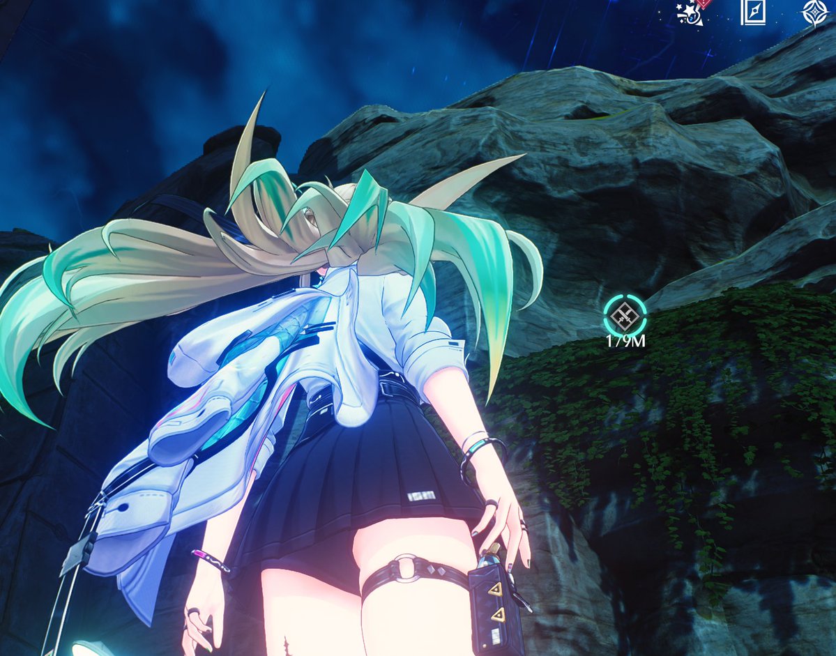 Yjuniper's tweet image. 目的地が崖の上！正規ルートは交差してる上の道だったのかよ！！対策で上にワープできるギミック置いてくれてるね。ソアーない分こういうのでカバーする感じかな。