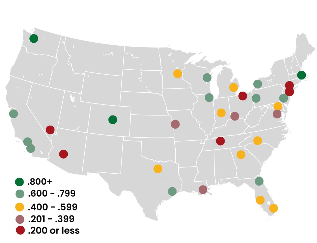 JayCuda's tweet image. map of nfl teams color coded by winning %