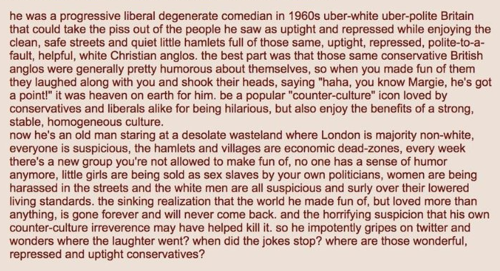 BlackDumpling's tweet image. With love, Mr. @JohnCleese.. This is your legacy, distilled.