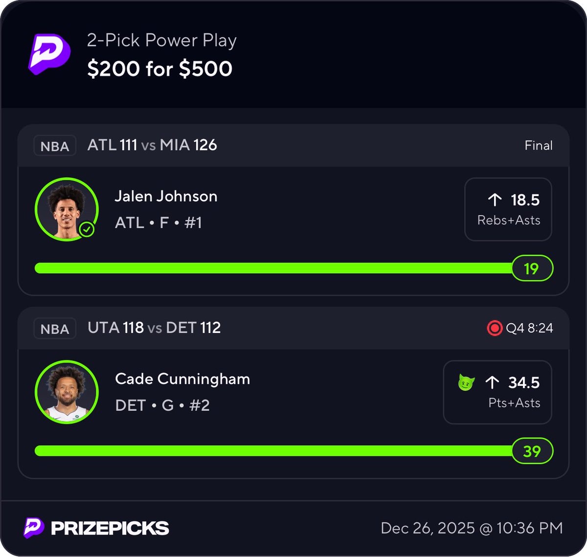 AgentOwen0's tweet image. I GOT $$$ FOR 5 LUCKY FOLLOWERS WHO LIKE/RT THIS TWEET 💰💣

CASH THE DAY ONE LADDER DAY CHALLENGE AND $500.00 POTD 💣 🤯✅

Day 1
✅$20&amp;gt;&amp;gt;$50
Day 2
🤫$50&amp;gt;&amp;gt;$100

55% OFF VIP BELOW⬇️
dubclub.win/r/p/pri-7m9xt/…

#PrizePicks | #DailyFantasy |