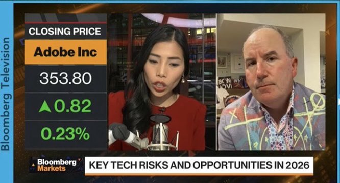 Great to be on <a href="/BloombergTV/">Bloomberg TV</a> with <a href="/VonnieQuinn/">Vonnie Quinn</a> and <a href="/isabelletanlee/">Isabelle Lee</a> discussing tech stocks and the AI Revolution bull thesis into 2026 <a href="/business/">Bloomberg</a> 🔥🏆🎯📺🍿🐂