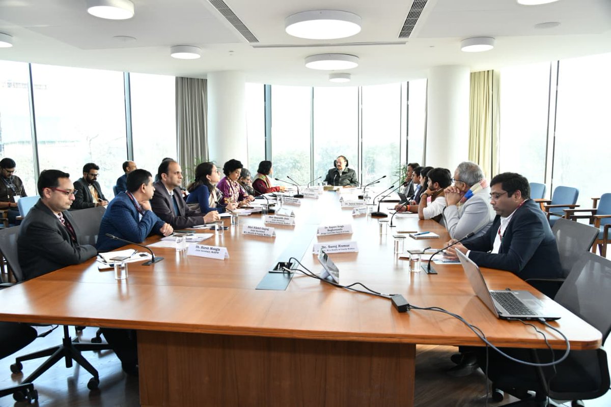 JPNadda's tweet photo. Chaired high level review meetings with Health Minister and senior officials of Madhya Pradesh and Chhattisgarh to assess healthcare delivery and speed up implementation of key national health programmes.

Emphasised on the need for stronger public health systems and improved patient satisfaction. Urged deeper integration of telemedicine to ensure uninterrupted specialist care for people in remote and underserved areas. 

Reiterated the importance of Jan Bhagidari and active involvement of public representatives in achieving the goal of eliminating TB as a public health problem by promoting intensive screening, treatment adherence, and nutritional support at district and block levels.