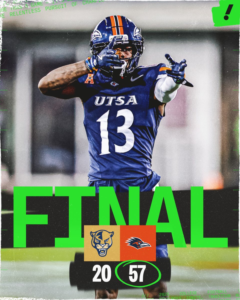 YahooSports's tweet image. UTSA DOMINATES FIU TO WIN THE SERVPRO FIRST RESPONDER BOWL 😤

The Roadrunners outscored the Panthers 57-6 after falling behind 14-0 in the first quarter.