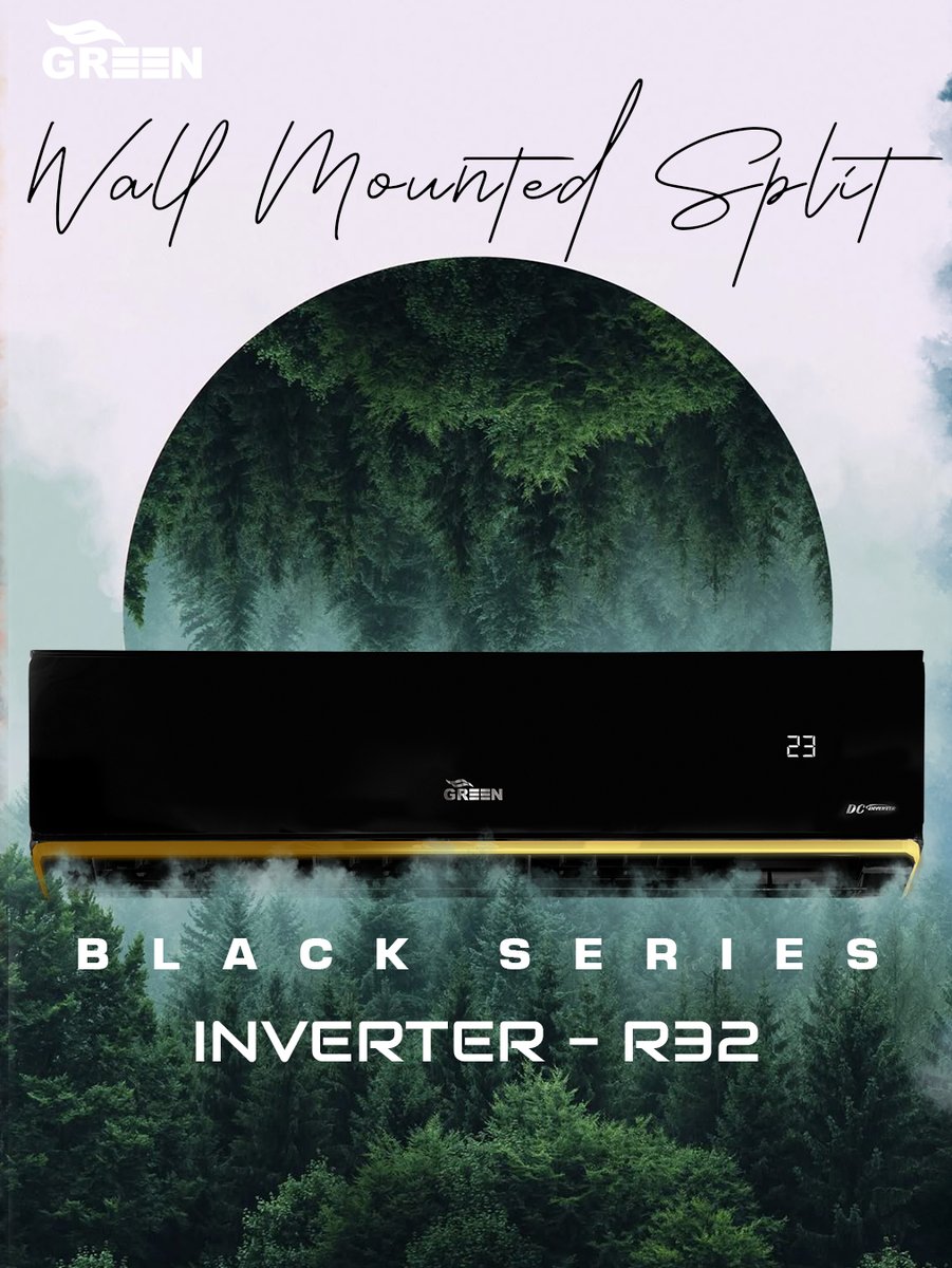 greenacir's tweet photo. ✅هوای سالم‌تر، سکوت بیشتر
با اسپلیت‌های دیواری سری Black گرین

فیلتر چندگانه تصفیه هوا 
پرتاب باد تا ۱۵ متر 
سطح صدای ۵۴ تا ۶۳ دسی‌بل

#کولر_گازی #محصولات #تهویه_مطبوع 
#airconditioner #hvac https://t.co/2Jqn89YENX