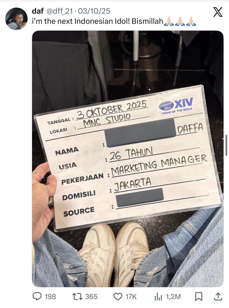 im glad to be the part of Indonesian Idol Season XIV family!💙