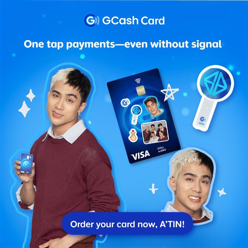gcashofficial's tweet photo. Calling A’TIN: Show your bias some love by decorating your GCash Card with his photo! 💙💳

Order yours now to get a limited edition SB19 sticker pack ✨

#MasMerrySaATIN
#FlexYourGCashCard #SB19ForGCash https://t.co/kztzCtpfjw
