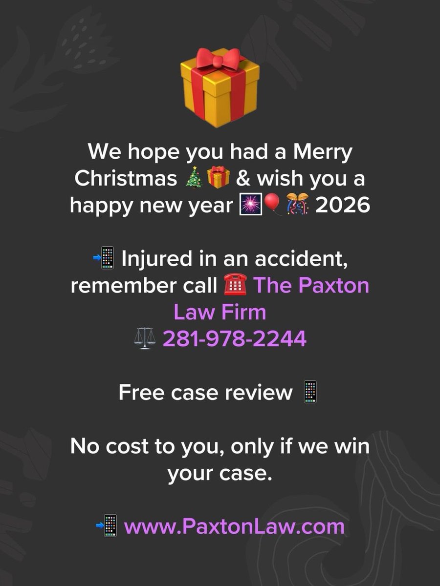 PaxtonLaw's tweet image. Injured in an accident? Call Paxton Law Firm for a FREE CASE REVIEW ☎️ 281-978-2244 📲⚖️ PaxtonLaw.com 
Also follow @Abogadopaxton