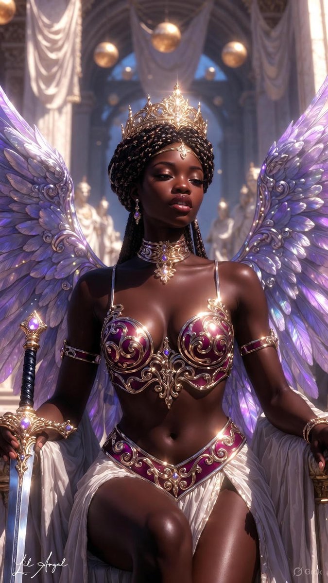 CLAngelillo's tweet photo. @EmCeeDesigns @seahawkgirl84 @ringthatbell45 @DOD_the_OG @Madhawk300 @Morning88104856 @lavitx She rules with quiet thunder and violet fire
Crowned in glory, forged in graceโan eternal queen ascends her throne.
Bow, or bask in her light.
#LilAngel #QueenAngel #RoyalWarrior #EtherealGoddess #DivineBeauty #FantasyRoyalty https://t.co/IHyWixld0T