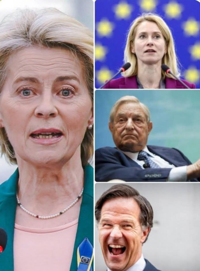 itsmeback_'s tweet photo. Quante persone hanno votato per il "Presidente" dell'UE Von der merden💩? 
Quante hanno votato per l'idiota kagna Kallas? 
Quante per Soros? 
Quante per il "Capo" della NATO Mark Rutte? 

Questi individui malevoli pontificano sulla democrazia e sulla libertà di parola mentre defecano su entrambe.

🖌 Chay Bowes