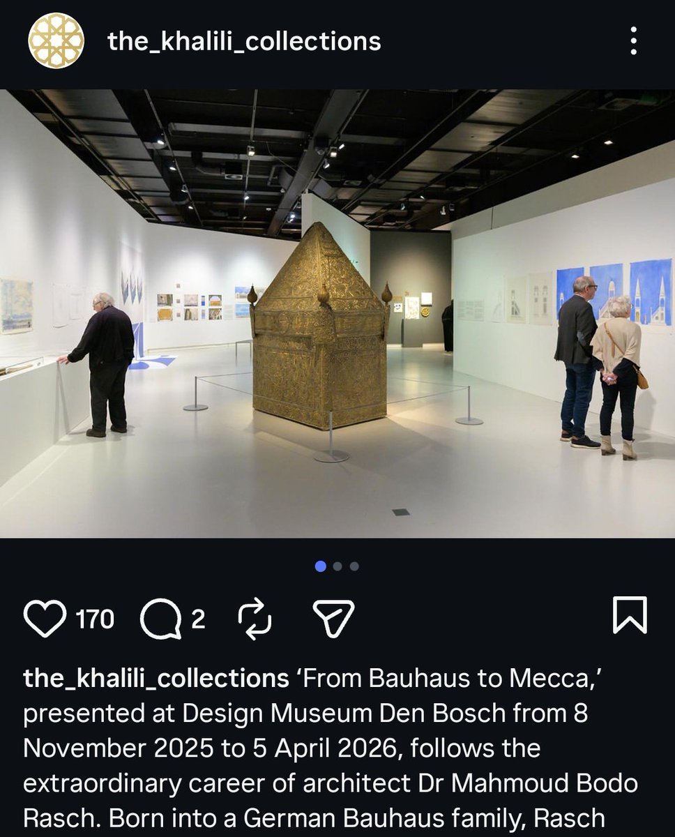 Zebradeauditore's tweet image. Dr. Mahmoud Bodo legit embraced Islam sincerely decades before clock tower and remains a committed Muslim. His work is unique for fusing European lightweight construction with Islamic ornamentalism and is currently exhibiting. How tf could something this rooted be “temporary”?