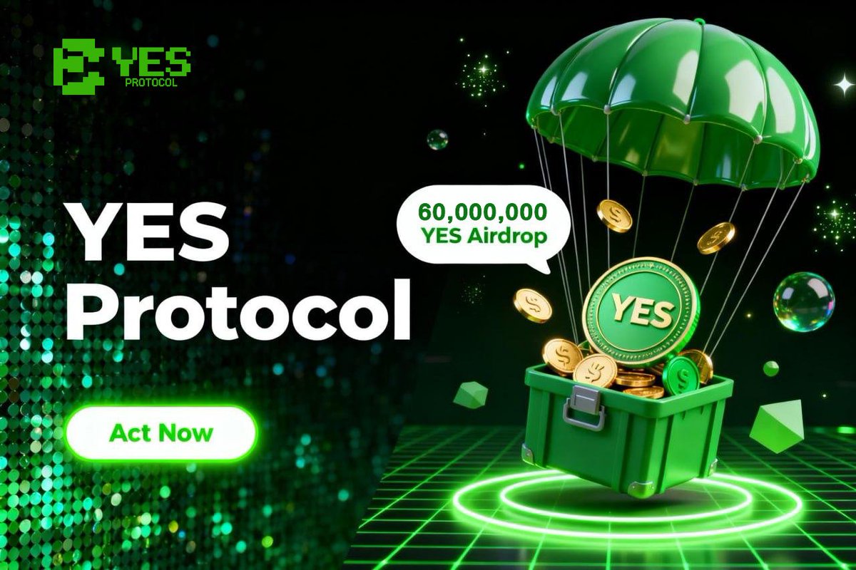 Airdrop

🎁 Complete tasks to claim 1,000 YES airdrop
🏆 After completing the tasks, you will automatically enter the airdrop lottery
🥇 You will automatically enter the airdrop draw 
(including the 1,000U YES Grand Prize)

👉 Airdrop Entry: [t.me/YesProtocolAir
