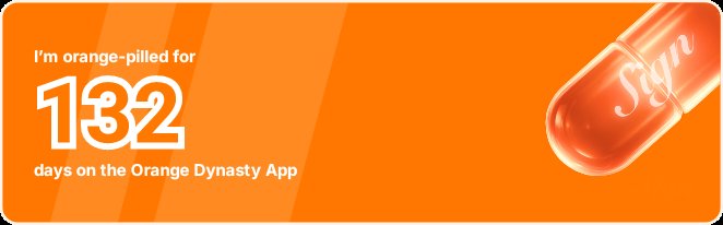 I've been Orange-Pilled and Seeing Signs for 132 days 👀🧡🐉.Join the app and be a better version of yourself!
orange.sign.global/app?user=M9VR7…