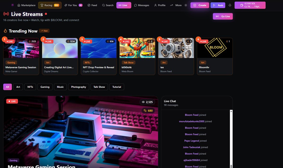 BloomFeed – Solana’s Everything App tweet media