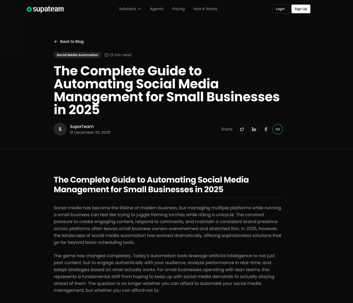 TheSupaTeam's tweet photo. The game has changed completely. AI-powered social media management isn't just about posting anymore—it's about authentic engagement and real results 🚀

#SupaTeam #SocialMediaAutomation #SmallBusiness #AIAgents #BusinessGrowth #AfricanTech #Automation https://t.co/Vj1Lpmdaiz