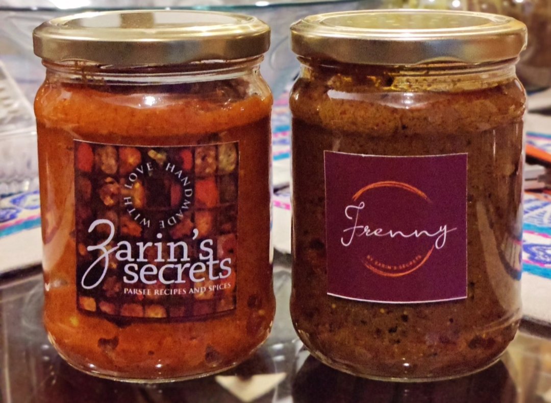 Our Kolmi nu achaar and Prawns Balchow, ready for delivery.  

#zarinsssecrets #FrennybyZarinsSecrets #homemadewithlove 
Find us on Instagram @zarinssecrets and @frennybyzs