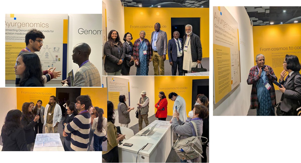 BRPrasher's tweet photo. @WHOSEARO @IGIBSocial @CSIR_IND @DrNKalaiselvi @CSIR_NIScPR At interactive exhibition space, Ayurgenomics team explained how Genomics, Digital health &amp;  AI can be converging tools for uncovering the potential of Traditional Medicines, also enabling crosstalk amongst them enabling globalisation
 @WHOSEARO @dgcsirIndia @DrNKalaiselvi https://t.co/lpbR3If5fc