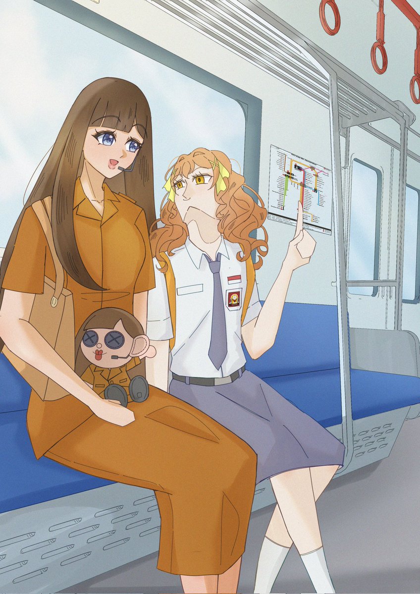 moakkun's tweet image. "miss, lintang satu stasiun lagi turun!"
"Be careful sweety"

#KYGinTheTrain
@kuyangtist 
#ocnya_moa