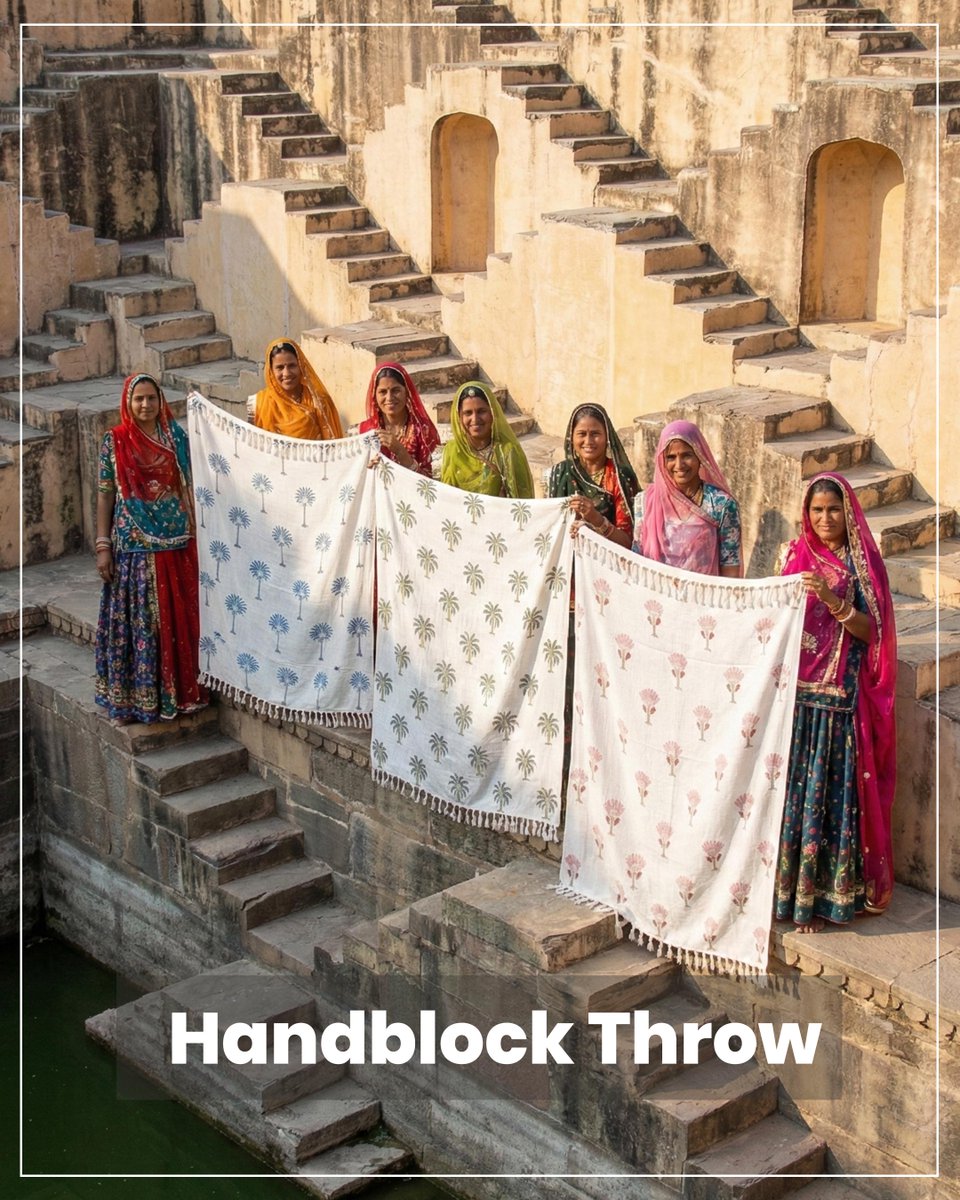 Dmaasa_'s tweet image. Handblock throws.
Where tradition meets everyday living. 🌸

#Handblock #ArtisanMade #IndianTextiles #SlowCraft