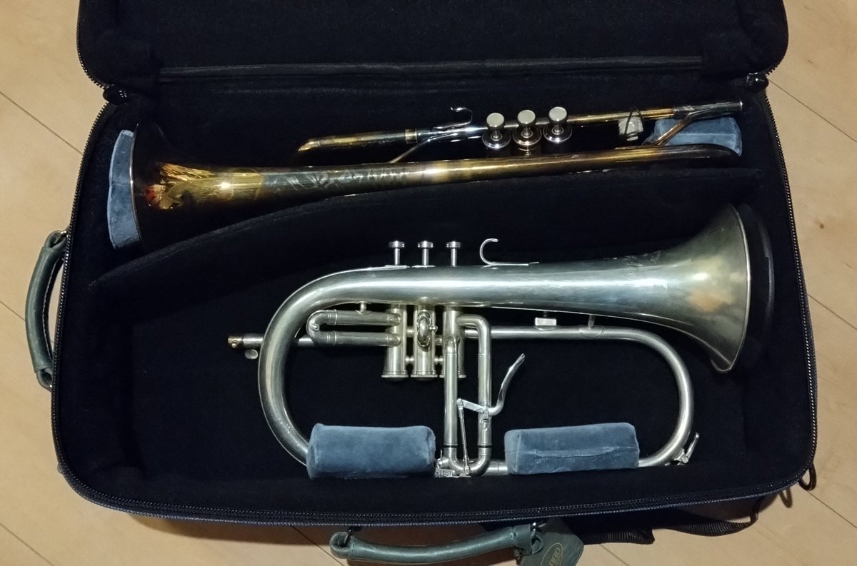 このBESSONのフリューゲルホルン、製造が1960年代らしいんだけど60年も