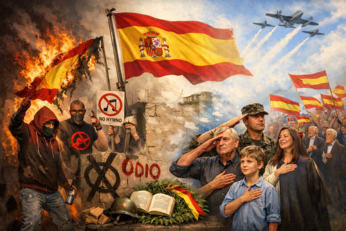 La dinámica es siempre la misma: la izquierda, en su propósito de erosión de los pactos comunitarios surgidos al margen del Estado, desprecia y abandona los símbolos que nos unen a la mayoría y luego se queja de que la derecha los recupere para sí. "¡Se apropian de los símbolos