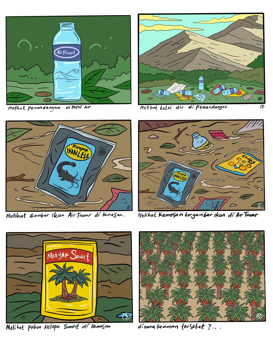 Alam di kemasan.
Kemasan di alam.