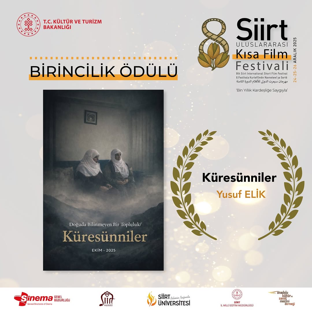 21 ülkeden 452 kısa filmin yarıştığı  Uluslararası Siirt Film Festivali’nde  Küresünniler belgeseliyle  1. lik ödülünü alan belgeselde emeği geçenlere teşekkürler 🙏🏻
x.com/i/status/19776…