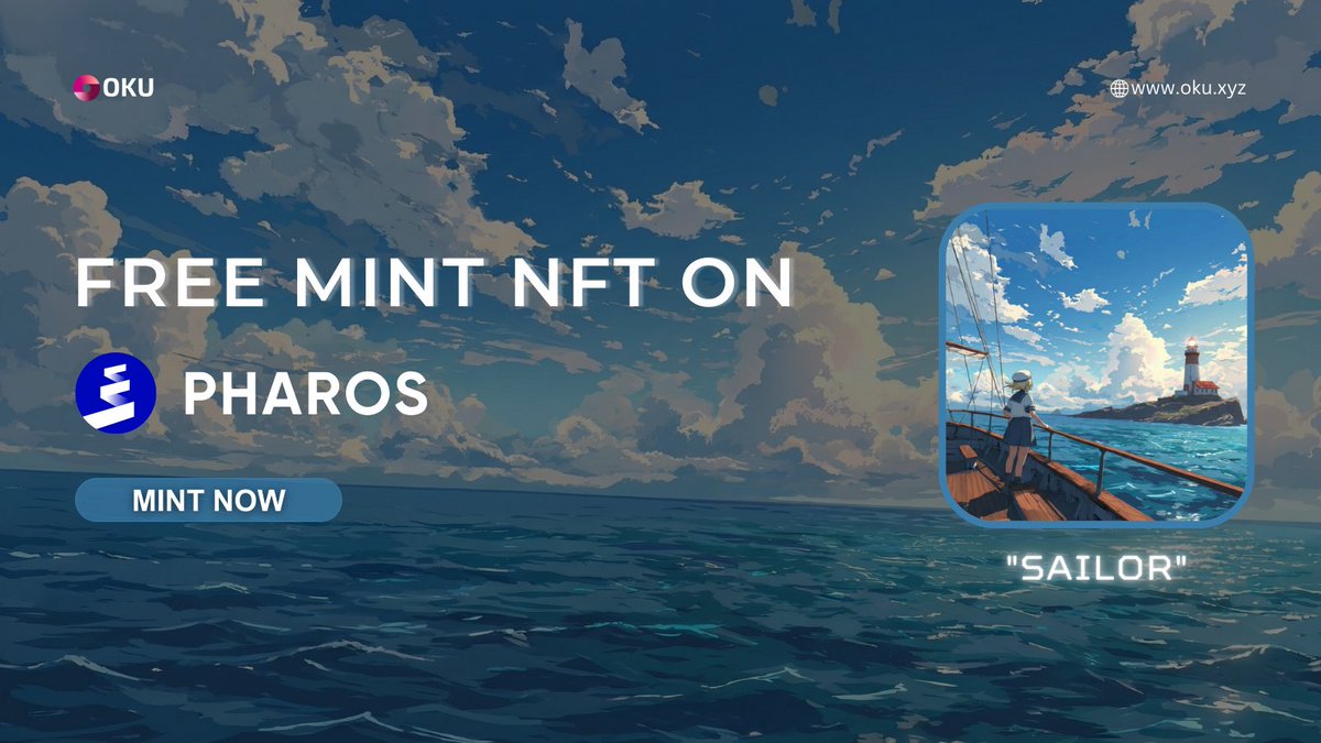 Free Mint 'Sailor ⚓️' NFT On Pharos Atlantic Testnet

🔗 Sailor ⚓️: oku.xyz/sailor

RT &amp; Paste Your Wallet Address Below ⬇️🎁
