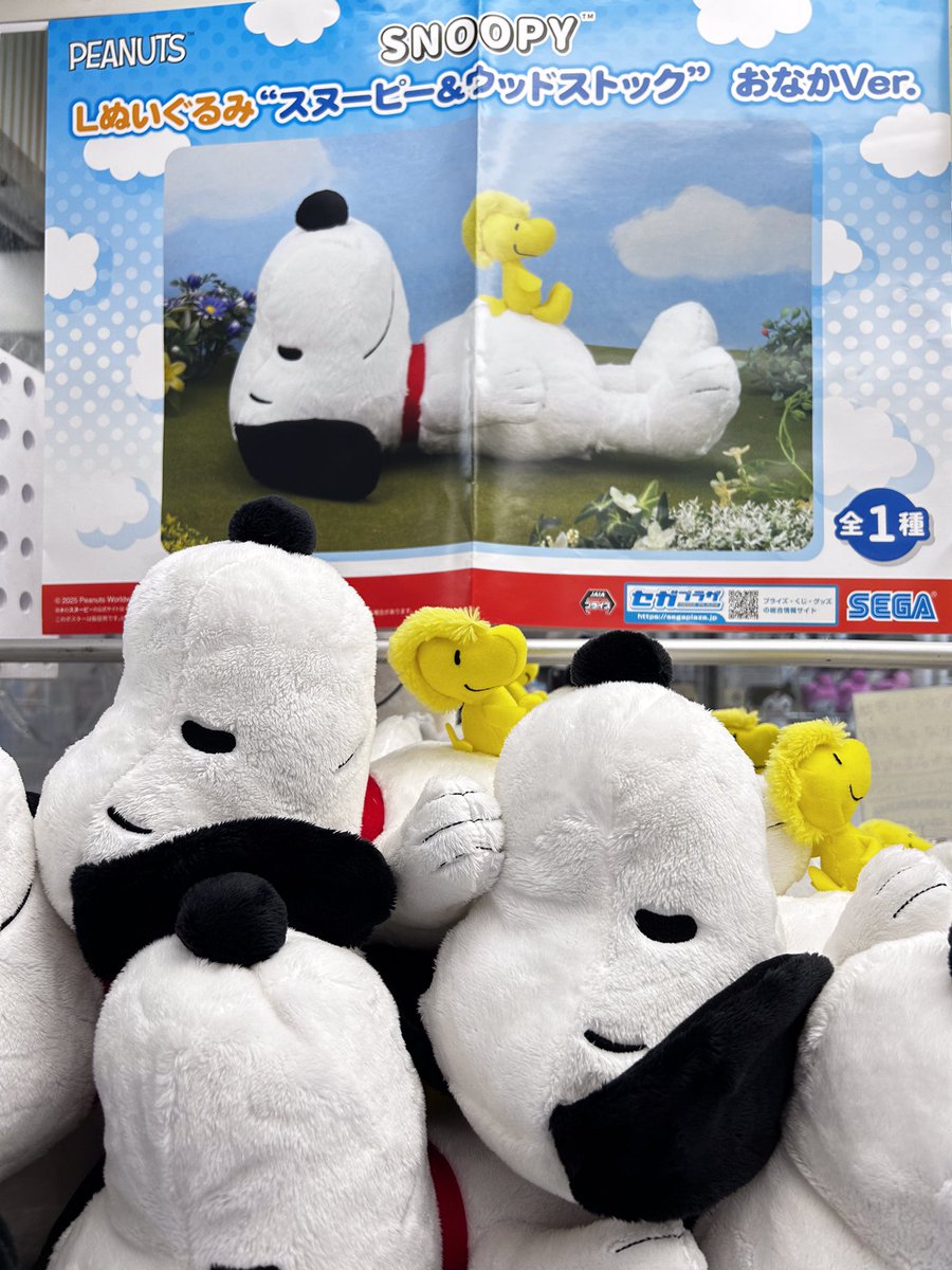 県央地区引き取り　スヌーピー   ビッグぬいぐるみ　おまけ付き ⭐️プライズ入荷情報⭐️ SNOOPY™Lぬいぐるみ“スヌーピー&ウッド