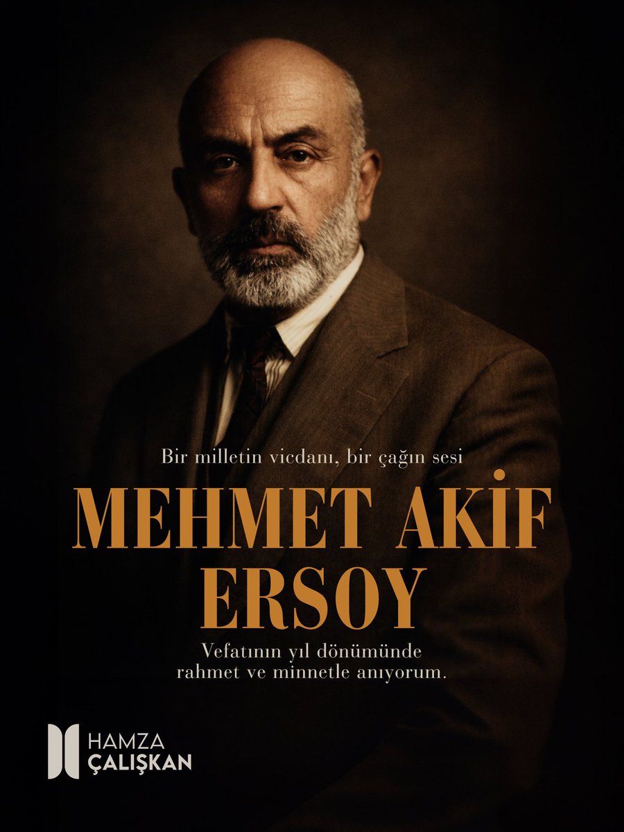 Bir milletin vicdanı, bir çağın sesi; Mehmet Akif Ersoy’u vefatının yıl dönümünde rahmet ve minnetle anıyorum.

 #MehmetAkifErsoy