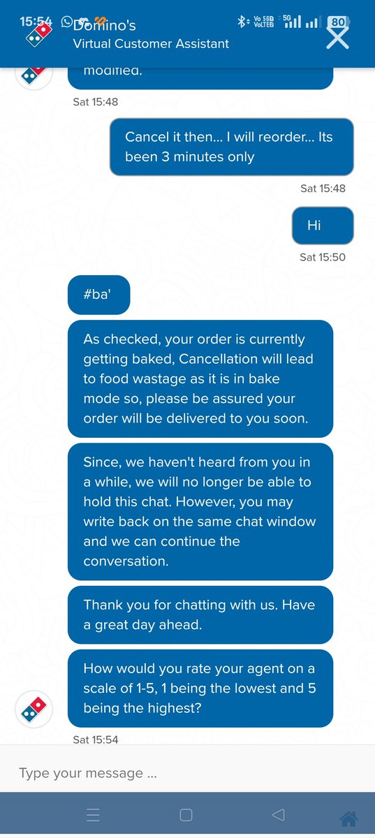 SurSnehan's tweet photo. Also your customer support agent was pathetic. An AI could be better humane than your agent. She didn't even try to understand my problem. Look at her responses https://t.co/EQioxx7nbe