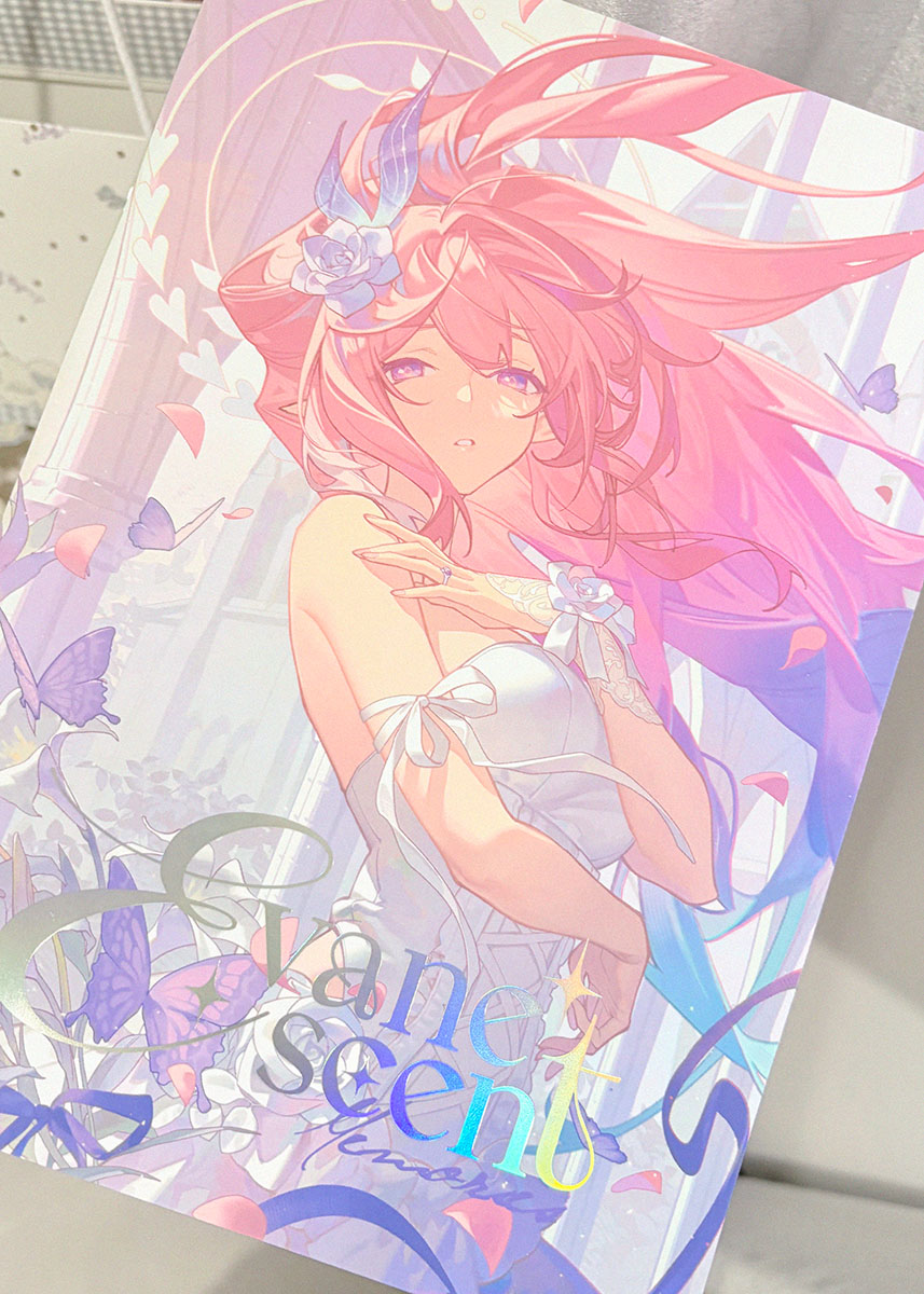 Ego_xx's tweet image. ✨新刊✨
#C107  で頒布する新刊ができあがりました！
✓イラストメイキング
✓全15作品収録
&amp;gt;&amp;gt;&amp;gt; 東Ｄ-24ab(東７ホール) 
&amp;gt;&amp;gt;&amp;gt; 2025.12.30 (火曜日)
ぜひ手に取ってご覧ください🎨
#HonkaiStarRail #崩壊スターレイル #キュレネ 
#崩壊3rd #エリシア