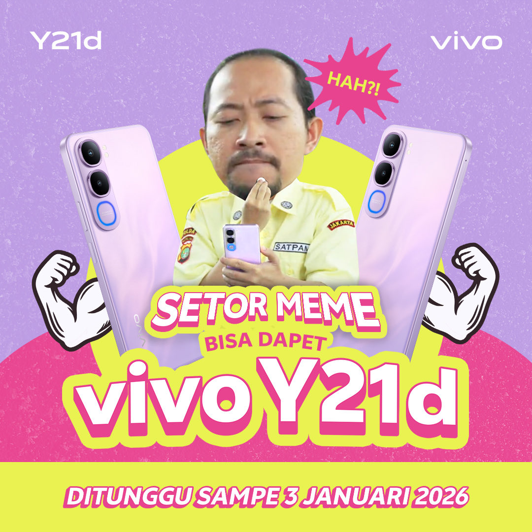 vivo_indonesia's tweet image. Stop scrolling! Setor meme buatan kamu dan dapetin #vivoY21d GRATIS🫵