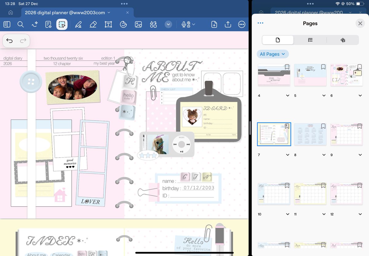 www2003com's tweet image. my 2026 planner 💘🗓️