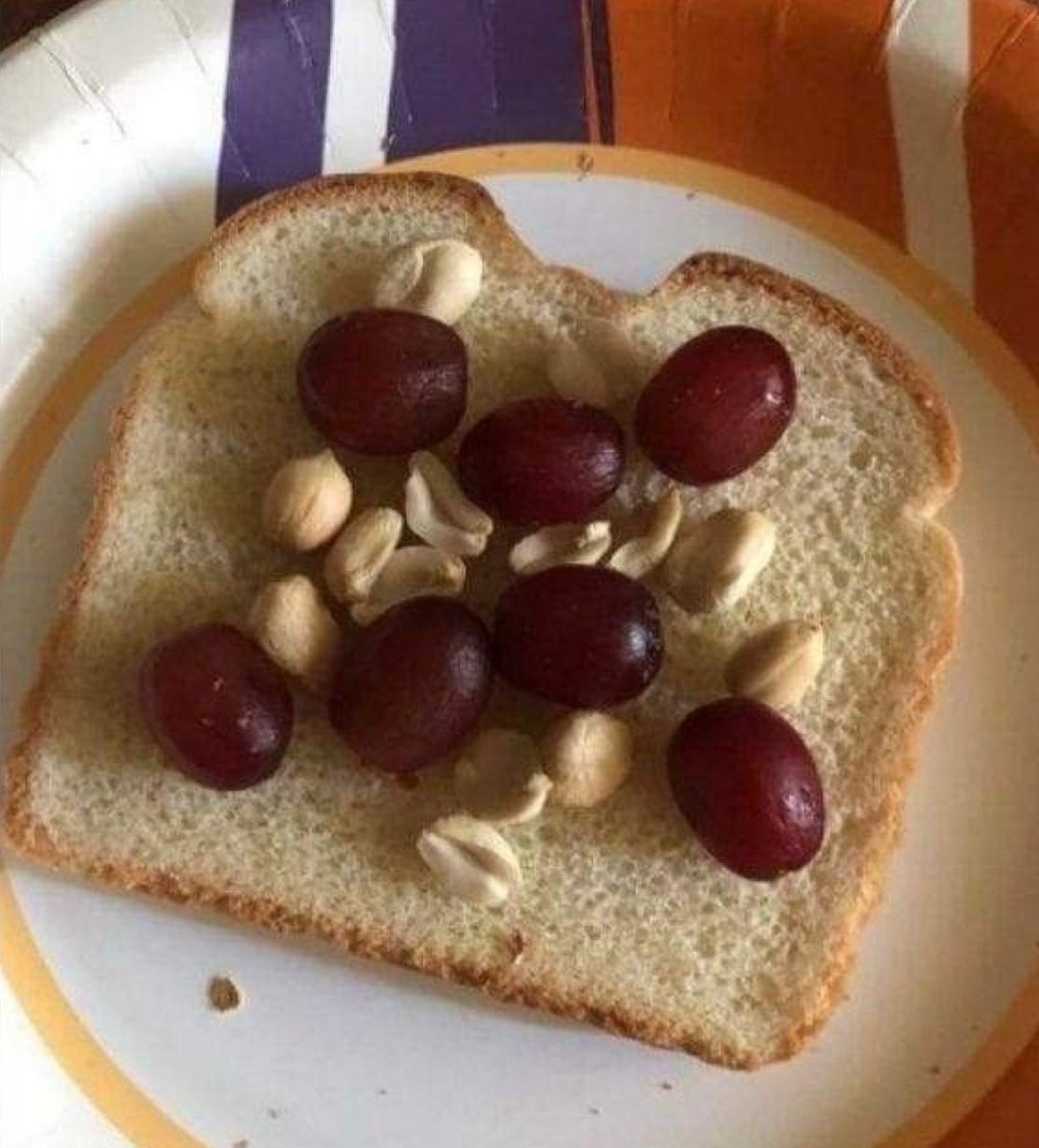 clericise's tweet image. ⠀    eating    my    pbj    raw