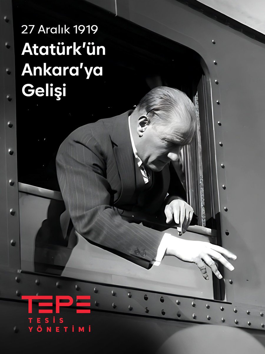Atatürk’ün Ankara’ya gelişiyle başlayan umut, birlik ve kararlılık yolculuğunu bugün de gururla hatırlıyoruz. 
Saygı ve minnetle.
#tepetesisyonetimi #atatürkünankarayagelisi