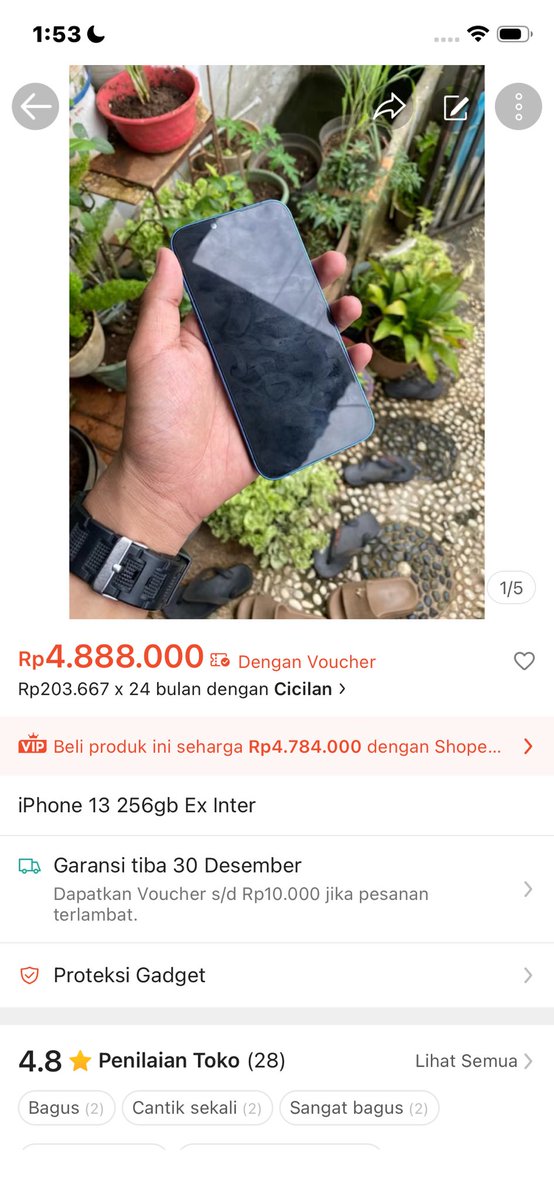 Wts want to sale 

iPhone 13 256gb Ex Inter Blue 
Shopee lebih mura karna toko ada voucher ya