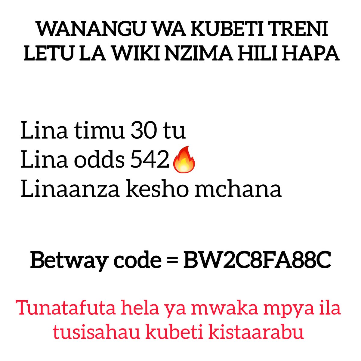 samuelmway's tweet photo. Wanangu wa kubeti leo ni Jumamosi siku yetu ya bahati mapemaa tunaingia kazini kumtafuta kanjibahi sasa kama una mkeka tupe code kwenye comment tuuchambue tuuweke fasta fasta leo timu ni nyingi tuwe makini https://t.co/z3nPmdpsoZ