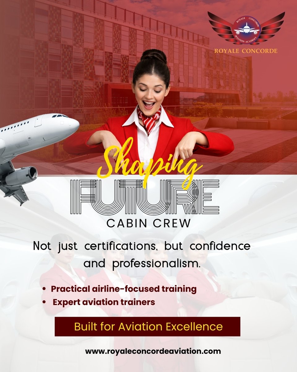 RCAAaviation's tweet photo. Your aviation career starts on the ground — with the right training.
Industry-ready programs designed for takeoff.

#AviationCareer #AviationTraining #FutureCabinCrew https://t.co/DU4KJ94iY6